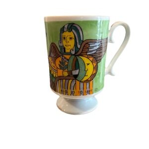 Zodiac Virgo‎ Pedestal Mug Astrology Sign "Smug Mug" Vintage